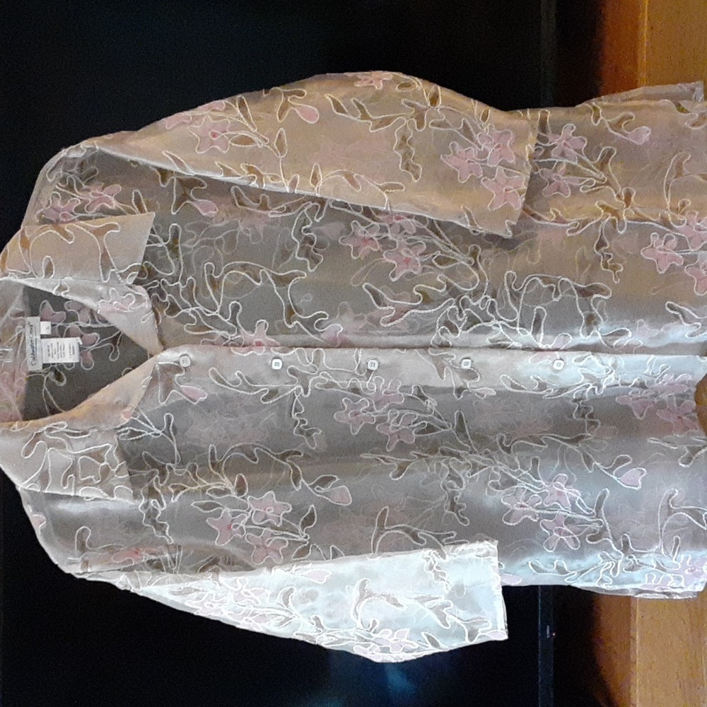 Coldwater Creek sheer shirt jacket